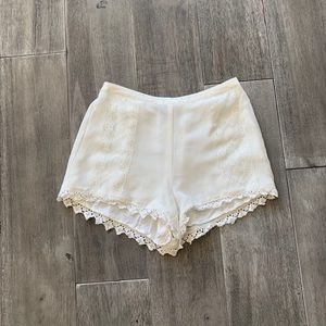 White Lace Shorts